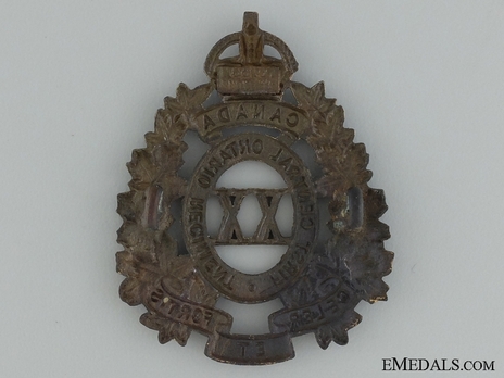 20th Infantry Battalion Other Ranks Cap Badge Reverse