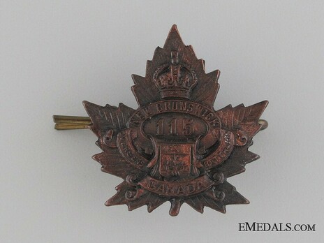 115th Infantry Battalion Other Ranks Collar Badge Obverse