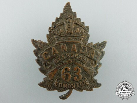 63rd Infantry Battalion Other Ranks Cap Badge Obverse