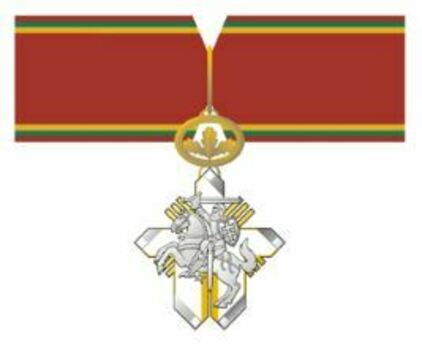  Order for Merits to Lithuania, Grand Commander's Cross (for Men, for Humanitarian Aid) Obverse