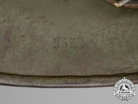 German Army Steel Helmet M35 (Single Decal version) Stamp Detail