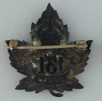 131st Infantry Battalion Other Ranks Collar Badge Reverse