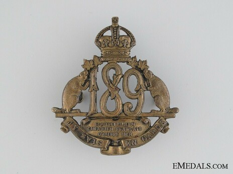 189th Infantry Battalion Other Ranks Cap Badge Obverse