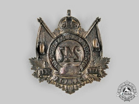 247th Infantry Battalion Officers Cap Badge Reverse