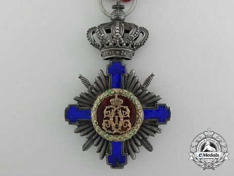 The Order of the Star of Romania, Type I, Military Division, Knight's Cross (wartime) Reverse