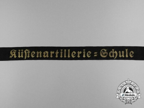 Kriegsmarine Küstenartillerieschule Cap Tally Ribbon Obverse