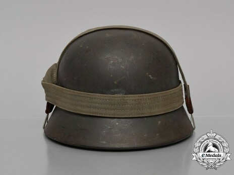 German Army Steel Helmet M40 (Camouflage Strap version) Back