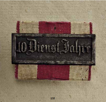 Military Long Service Bar, Type I, III Class for 10 Years Obverse