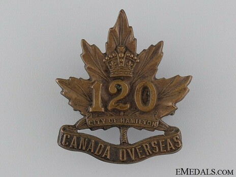 120th Infantry Battalion Other Ranks Cap Badge Obverse