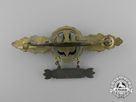 Bomber Clasp, in Gold (with "300" pendant) Reverse