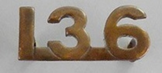 136th Infantry Battalion Other Ranks Shoulder Title Obverse