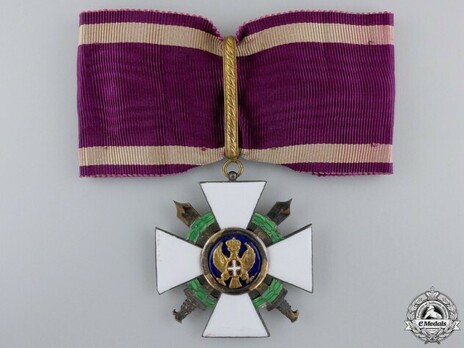 Order of the Roman Eagle, Commander Cross (with wreath and swords) Obverse