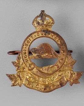 Royal Canadian Army Pay Corps Other Ranks Cap Badge Obverse