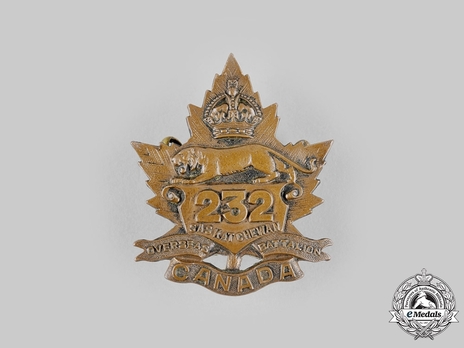 232nd Infantry Battalion Other Ranks Cap Badge Obverse