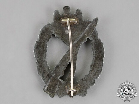 Infantry Assault Badge, by Assmann (in silver) Reverse