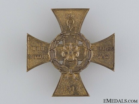 War Honour Cross for Heroic Deeds (pinback version) Obverse