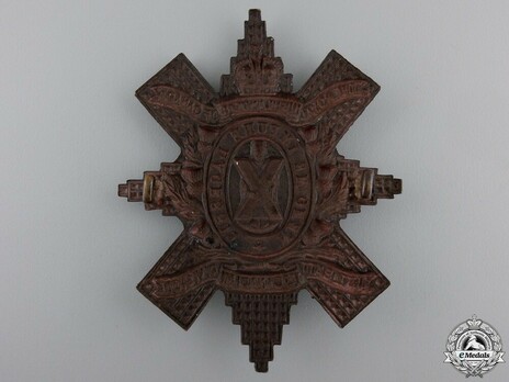 13th Infantry Battalion Other Ranks Glengarry Badge Reverse