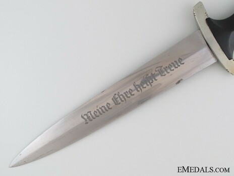 Allgemeine SS M33 RZM Marked Service Dagger (by Robert Klaas) Obverse Blade