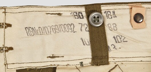 German Army Breeches (Tropical version) Maker Mark