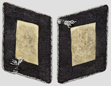 SS-TV Death's Head 2nd pattern Officer Collar Tabs Reverse