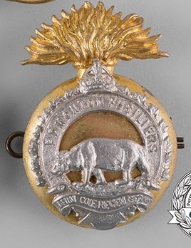 Edmonton Fusiliers Officers Cap Badge Obverse