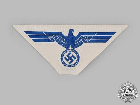 Kriegsmarine White Uniform Embroidered Breast Eagle (Machine-Embroidered) Obverse