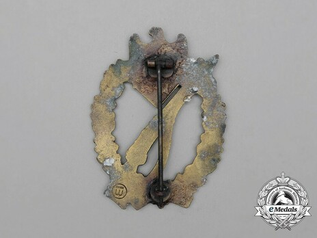 Infantry Assault Badge, by E. F. Wiedmann (in bronze) Reverse