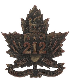 212th Infantry Battalion Other Ranks Collar Badge Obverse