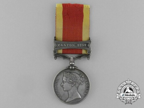 Silver Medal (with "CANTON 1857" clasp) Obverse