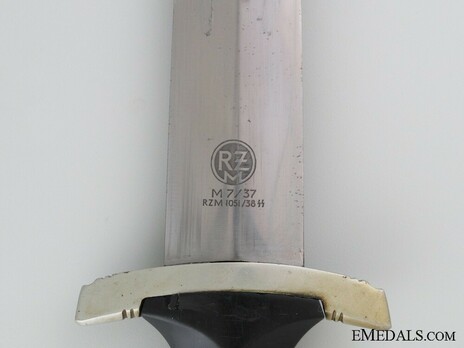 Allgemeine SS M33 RZM Marked Service Dagger (by Robert Klaas) Maker Mark