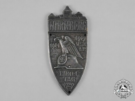 Nuremberg Party Rally Badge, in Silver Obverse