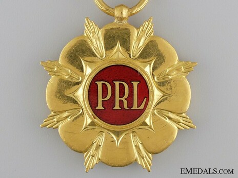 Order of the Builders of the People's Poland, Gold Medal (1952-1992) Reverse