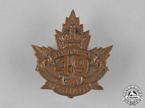 49th Infantry Battalion Other Ranks Cap Badge Obverse