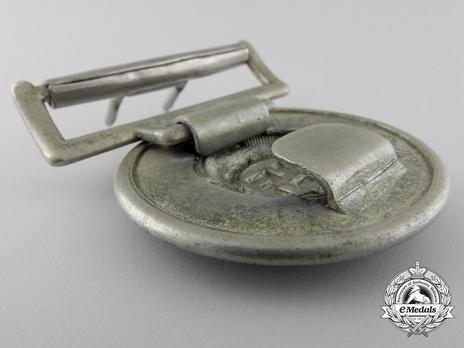 Waffen-SS Officer's Belt Buckle, by Overhoff & Cie. (nickel-silver) Reverse