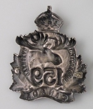 159th Infantry Battalion Officers Cap Badge Reverse