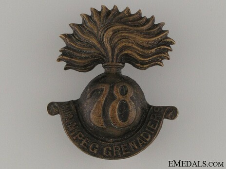 78th Infantry Battalion Other Ranks Cap Badge Obverse