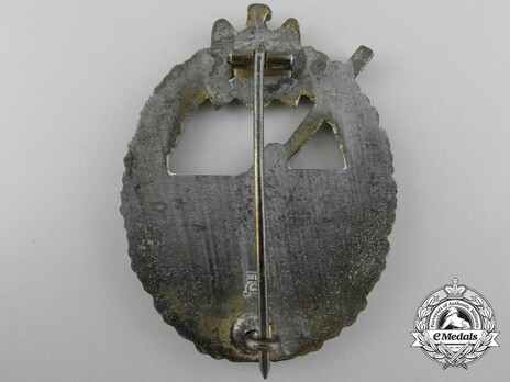 Coastal Artillery War Badge, by H. Aurich Reverse