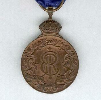 Miniature Bronze Medal (1910-1936) Reverse