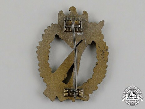 Infantry Assault Badge, by Brüder Schneider (in bronze) Reverse