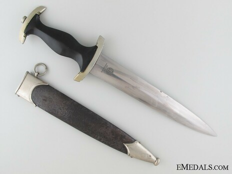 Allgemeine SS M33 RZM Marked Service Dagger (by Robert Klaas) Reverse with Scabbard