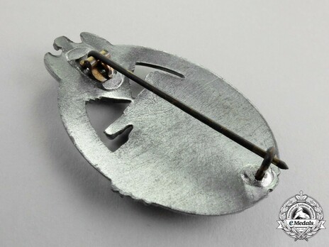 Panzer Assault Badge, in Silver, by Steinhauer & Lück Reverse