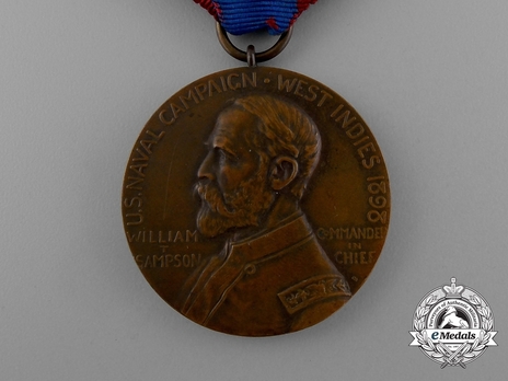 West Indies Campaign Medal (for U.S.S. Wilmington) Obverse