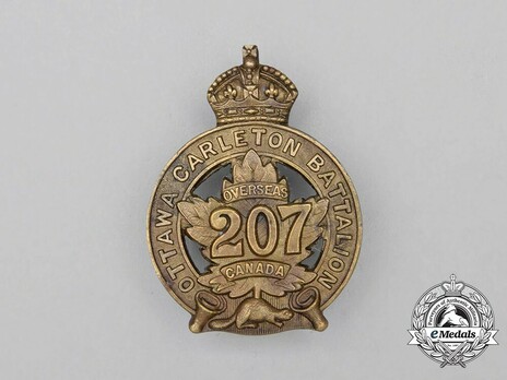 207th Infantry Battalion Other Ranks Cap Badge Obverse