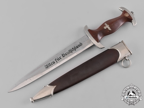 SA Standard Service Dagger by Lauterjung (H. & F.; RZM & maker marked) Obverse with Sccabbard