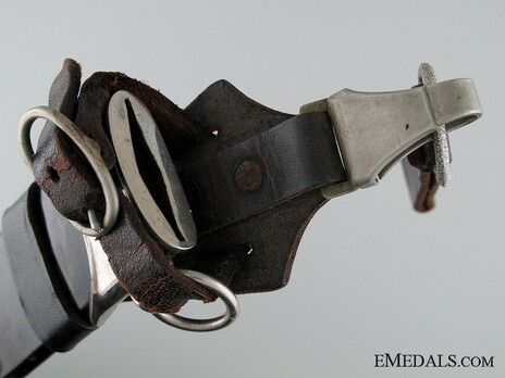 Allgemeine SS M33 RZM Marked Service Dagger (by Unknown Maker 285) Scabbard Throat Detail