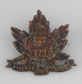 173rd Infantry Battalion Other Ranks Collar Badge Obverse