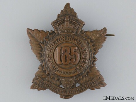 185th Infantry Battalion Other Ranks Cap Badge Obverse