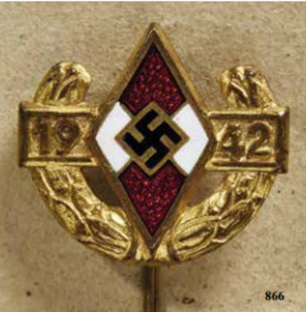 Championship Pin of the Reich Youth Leader, in Gold Obverse