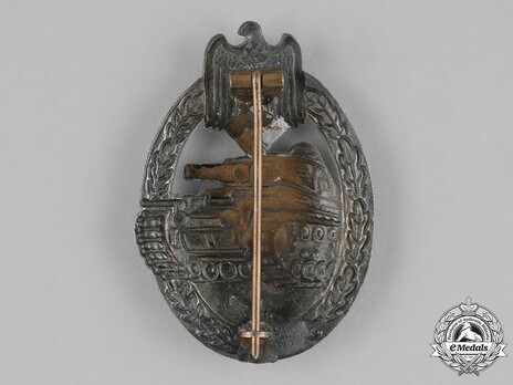 Panzer Assault Badge, in Silver, by B. H. Mayer Reverse