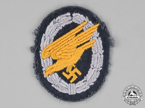 Luftwaffe Paratrooper Badge, in Cloth Obverse